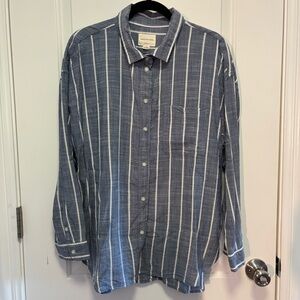 NWT AE Oversized Striped Button Up Shirt